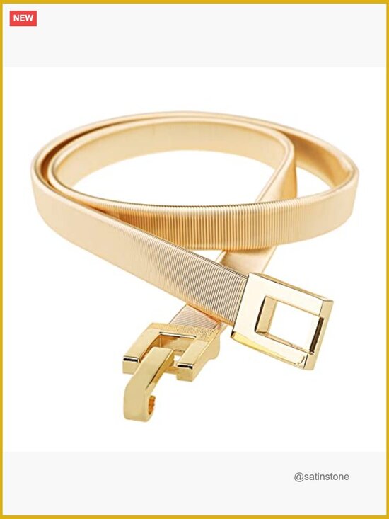 Stretch Elastic Metal Skinny Waist Belt for Dresses main image 6